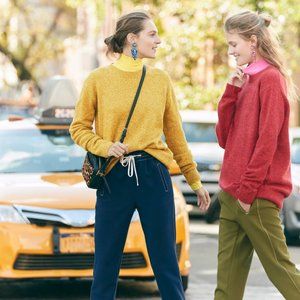 J.CREW Drapey drawstring pant; Navy. NWT